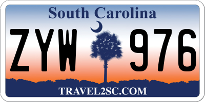 SC license plate ZYW976