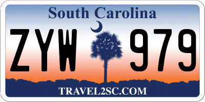 SC license plate ZYW979