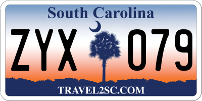 SC license plate ZYX079