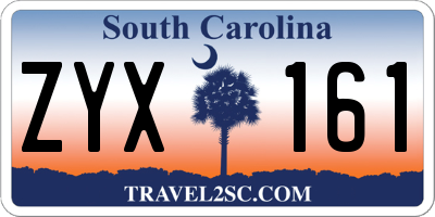 SC license plate ZYX161