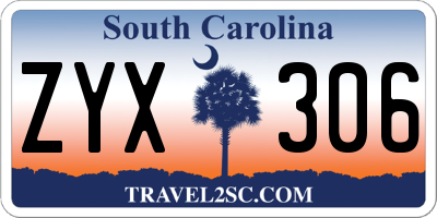 SC license plate ZYX306