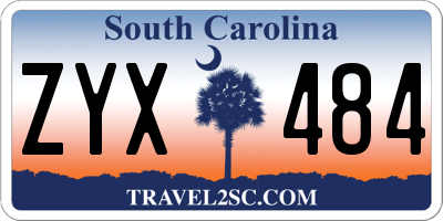 SC license plate ZYX484