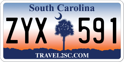 SC license plate ZYX591