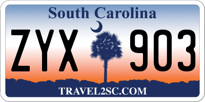 SC license plate ZYX903