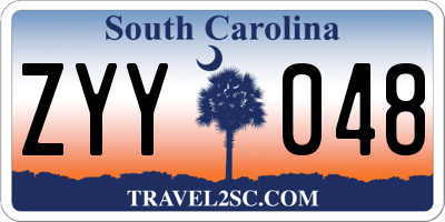 SC license plate ZYY048