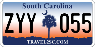 SC license plate ZYY055