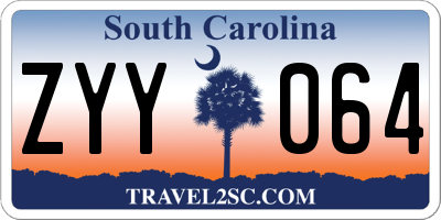 SC license plate ZYY064
