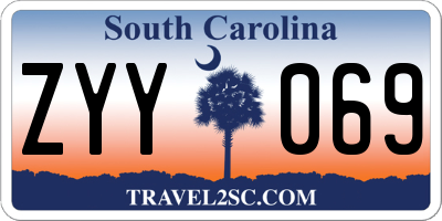 SC license plate ZYY069
