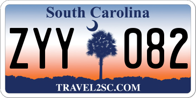 SC license plate ZYY082