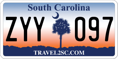 SC license plate ZYY097
