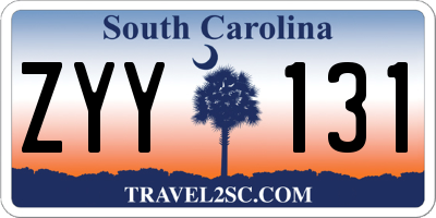 SC license plate ZYY131