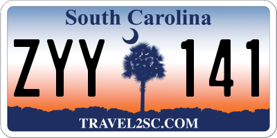 SC license plate ZYY141