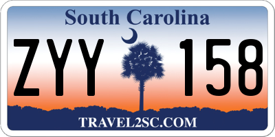 SC license plate ZYY158