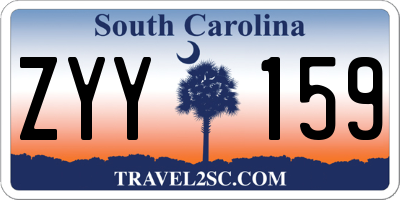 SC license plate ZYY159
