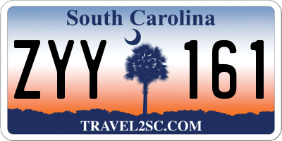 SC license plate ZYY161