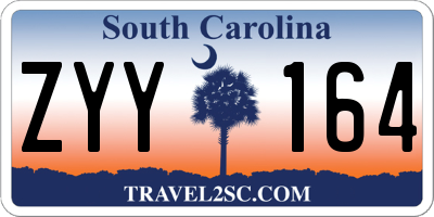 SC license plate ZYY164