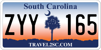 SC license plate ZYY165