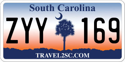 SC license plate ZYY169