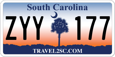 SC license plate ZYY177