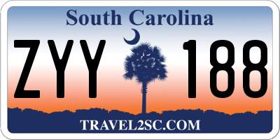 SC license plate ZYY188