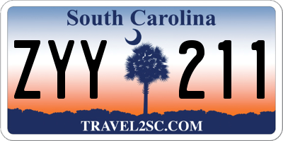 SC license plate ZYY211