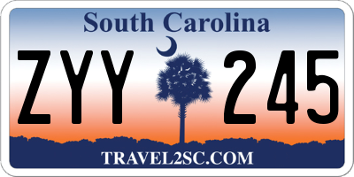SC license plate ZYY245