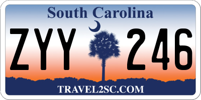SC license plate ZYY246