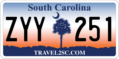 SC license plate ZYY251