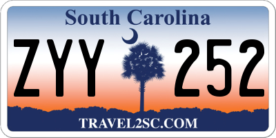 SC license plate ZYY252
