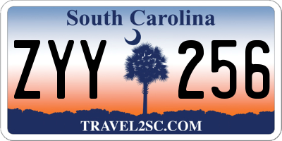 SC license plate ZYY256