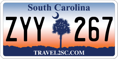 SC license plate ZYY267