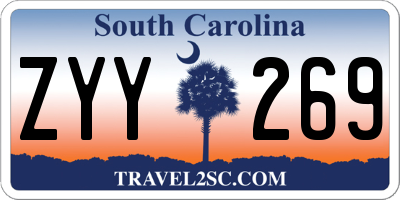 SC license plate ZYY269