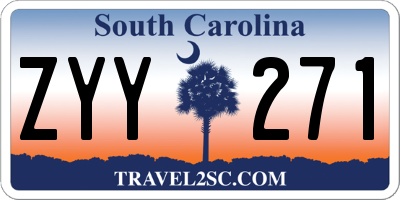 SC license plate ZYY271