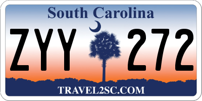 SC license plate ZYY272