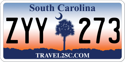 SC license plate ZYY273
