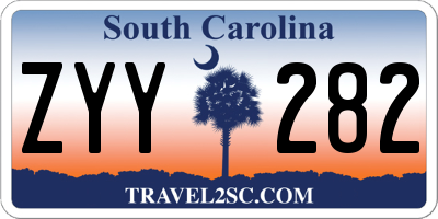 SC license plate ZYY282