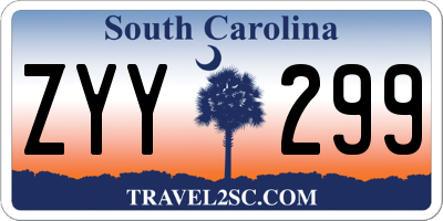 SC license plate ZYY299