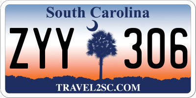 SC license plate ZYY306