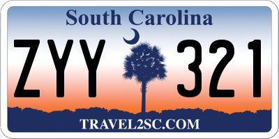 SC license plate ZYY321