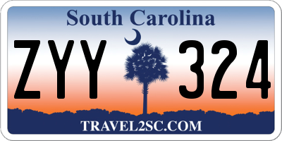 SC license plate ZYY324