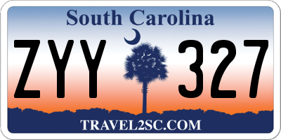 SC license plate ZYY327