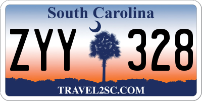 SC license plate ZYY328