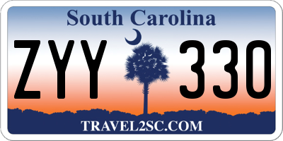 SC license plate ZYY330