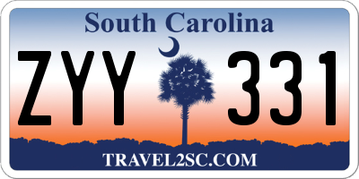 SC license plate ZYY331