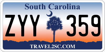 SC license plate ZYY359