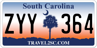 SC license plate ZYY364