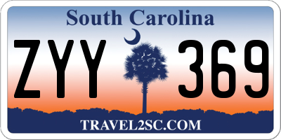 SC license plate ZYY369