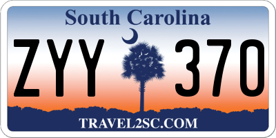 SC license plate ZYY370