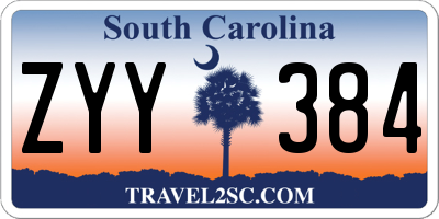 SC license plate ZYY384