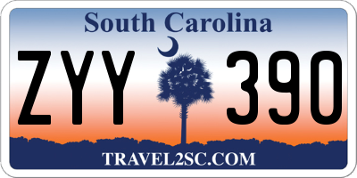 SC license plate ZYY390